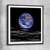 Space prints and wall art of The Earth with black glass front frame