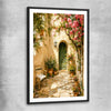 Sunlit Courtyard black glass front frame is a high quality print in our city skyline, travel prints and maps collection