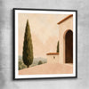 Tuscan Morning black glass front frame is a high quality print in our city skyline, travel prints and maps collection