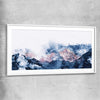 Abstract Mountains white glass front frame - part of our high quality canvas abstract wall art collection