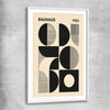 Bauhaus Forms white glass front frame - part of our high quality canvas abstract wall art collection