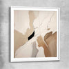 Beige Neutral white glass front frame - part of our high quality canvas abstract wall art collection