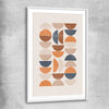 Bohemian Moons white glass front frame - part of our high quality canvas abstract wall art collection