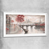 Breathless Melody white glass front frame - part of our high quality canvas abstract wall art collection