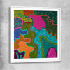 Colour has Joy white glass front frame - part of our high quality canvas abstract wall art collection