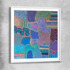 Colour has Life white glass front frame - part of our high quality canvas abstract wall art collection