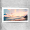 Dawn at Sea white glass front frame - part of our high quality canvas abstract wall art collection