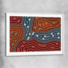 Dots of Night white glass front frame - part of our high quality canvas abstract wall art collection