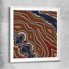 Dots of Time white glass front frame - part of our high quality canvas abstract wall art collection