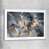 Fluid Swirls white glass front frame - part of our high quality canvas abstract wall art collection