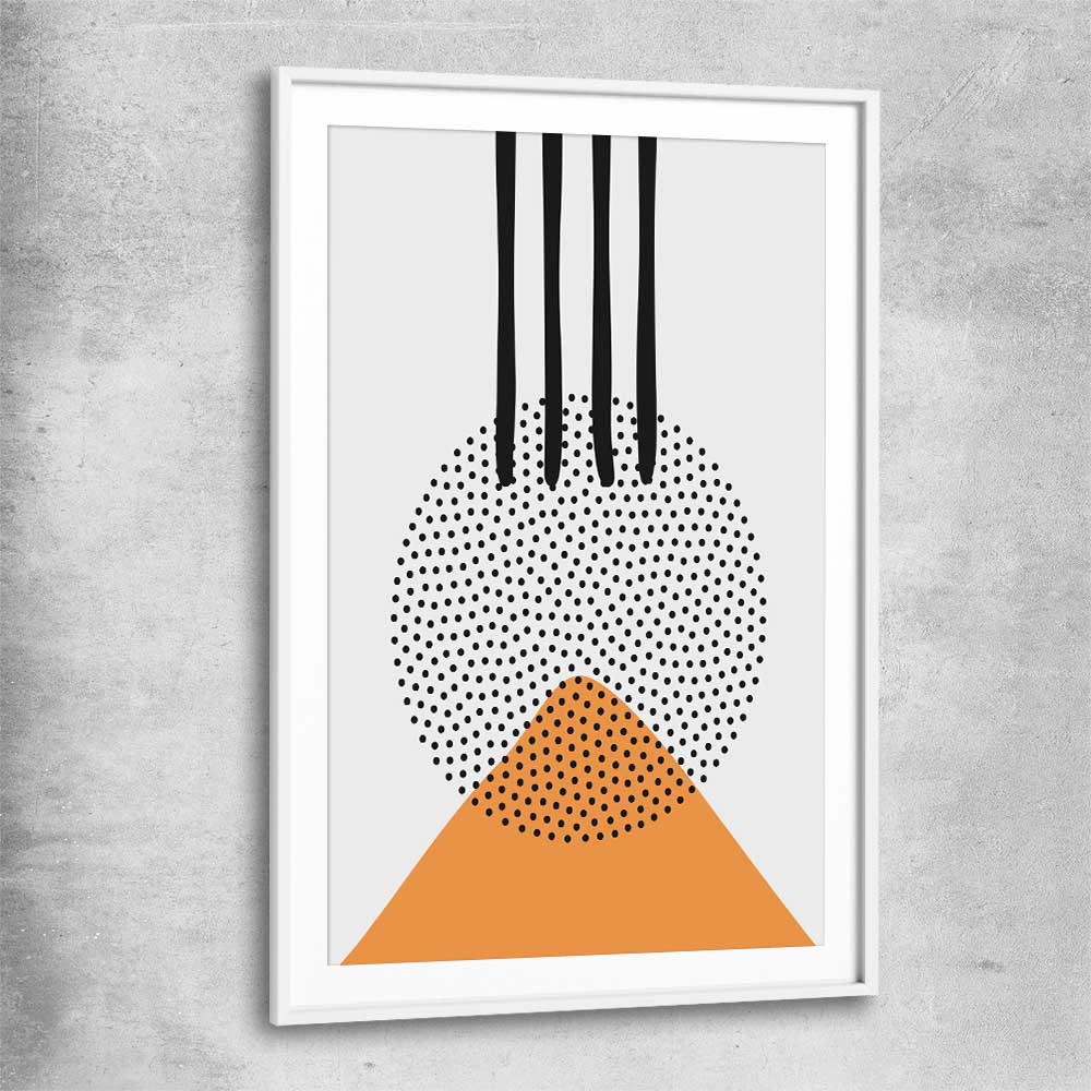 Formations One white glass front frame - part of our high quality canvas abstract wall art collection