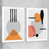Formations Pair white glass front frame - part of our high quality canvas abstract wall art collection