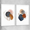 Gold Glitter Pair white glass front frame - part of our high quality canvas abstract wall art collection