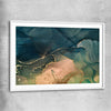 Golden Mist white glass front frame - part of our high quality canvas abstract wall art collection
