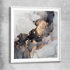 Golden Tones white glass front frame - part of our high quality canvas abstract wall art collection
