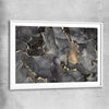 Grey Vapours white glass front frame - part of our high quality canvas abstract wall art collection