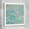 Healthy Molecules white glass front frame - part of our high quality canvas abstract wall art collection