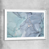 Light Turquoise white glass front frame - part of our high quality canvas abstract wall art collection
