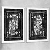 Inspirational wall art print of Marble King Pair with white glass front frame