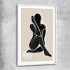 Matisse Shadow One white glass front frame - part of our high quality canvas abstract wall art collection