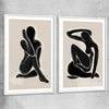Matisse Shadow Pair white glass front frame - part of our high quality canvas abstract wall art collection