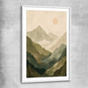 Mountain Haze white glass front frame - part of our high quality canvas abstract wall art collection