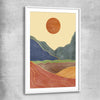 Nature Waves Two white glass front frame - part of our high quality canvas abstract wall art collection