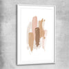 Neutral Strokes One white glass front frame - part of our high quality canvas abstract wall art collection