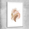 Neutral Strokes Three white glass front frame - part of our high quality canvas abstract wall art collection