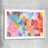 Pastel Palette white glass front frame - part of our high quality canvas abstract wall art collection