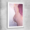 Pink Tones white glass front frame - part of our high quality canvas abstract wall art collection