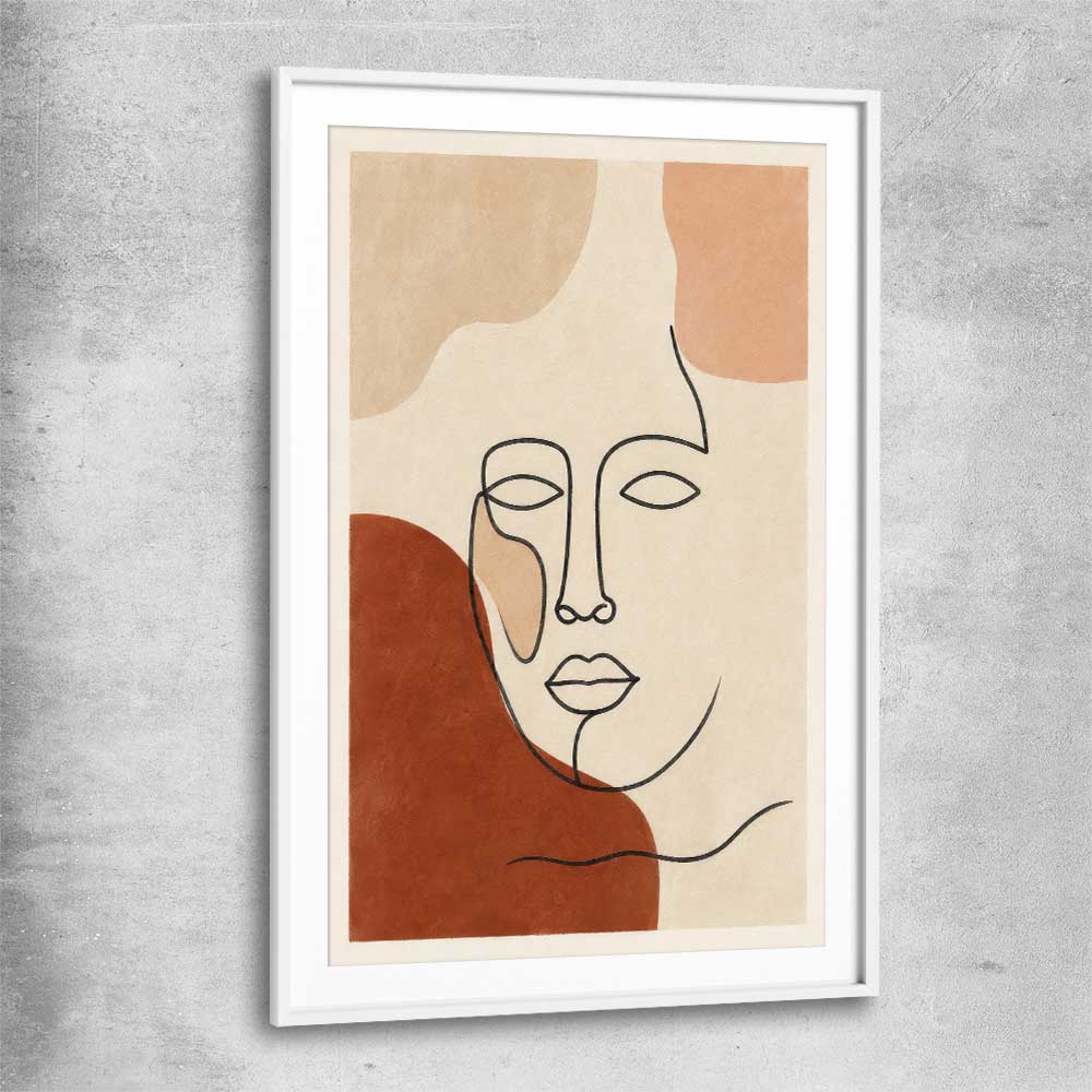 Portrait Daydream white glass front frame - part of our high quality canvas abstract wall art collection