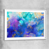Purple Vibrancy white glass front frame - part of our high quality canvas abstract wall art collection