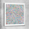 Shine of Fun white glass front frame - part of our high quality canvas abstract wall art collection