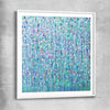 Sparkly Water Square white glass front frame - part of our high quality canvas abstract wall art collection