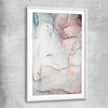 Subtle Pink One white glass front frame - part of our high quality canvas abstract wall art collection