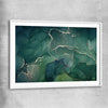 Turquoise Scatter white glass front frame - part of our high quality canvas abstract wall art collection