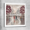 Twirl, Paris Dance white glass front frame - part of our high quality canvas abstract wall art collection