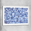 Watercolour Flowers white glass front frame - part of our high quality canvas abstract wall art collection