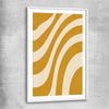 Wave Length white glass front frame - part of our high quality canvas abstract wall art collection
