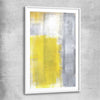 Yellow Pastel white glass front frame - part of our high quality canvas abstract wall art collection