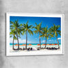 Beach and coastal wall art print of Boracay Paradise with white glass front frame