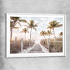 Beach and coastal wall art print of Florida Sunrise with white glass front frame