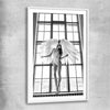 Angel Love One white glass front frame - part of our high quality fashion canvas wall art and prints collection
