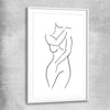 Body Pose white glass front frame - part of our high quality fashion canvas wall art and prints collection