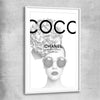 Coco Hydrangea white glass front frame - part of our high quality fashion canvas wall art and prints collection