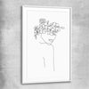 Floral Beauty One white glass front frame - part of our high quality fashion canvas wall art and prints collection
