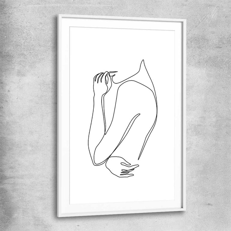 Gentle Hold white glass front frame - part of our high quality fashion canvas wall art and prints collection