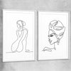 Pondering Thoughts Pair white glass front frame - part of our high quality fashion canvas wall art and prints collection