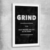 Grind Definition white glass front frame - part of our high quality fashion canvas wall art and prints collection